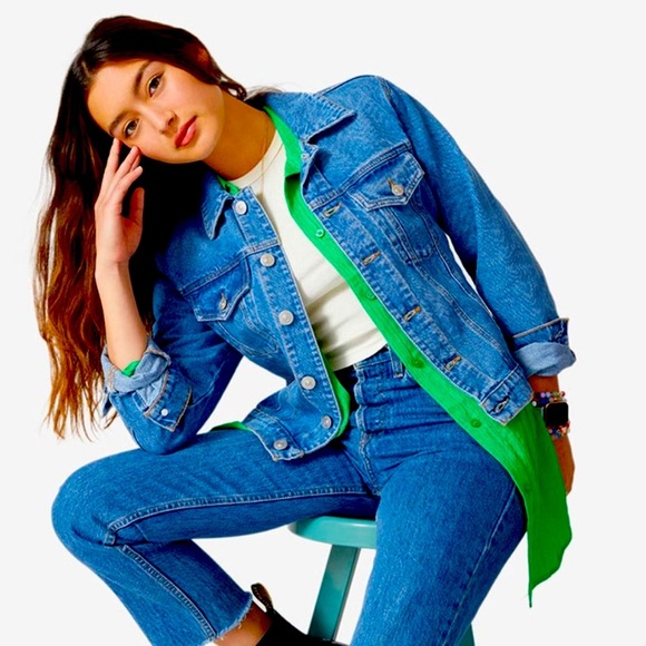 Hudson Medium wash Jean jacket size L/XL - Picture 1 of 10